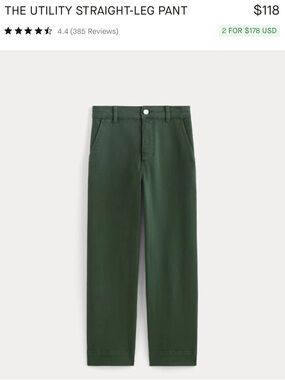 NWOT Everlane Utility Straight Leg Pant